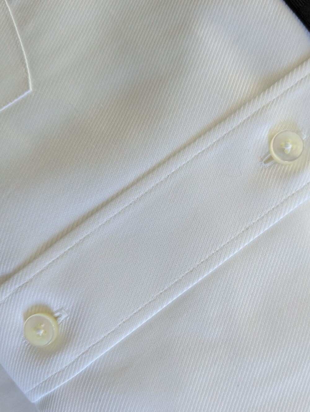 Ermenegildo Zegna White Textured Dress Shirt French Cuffs Size 17 - Picture 3 of 6